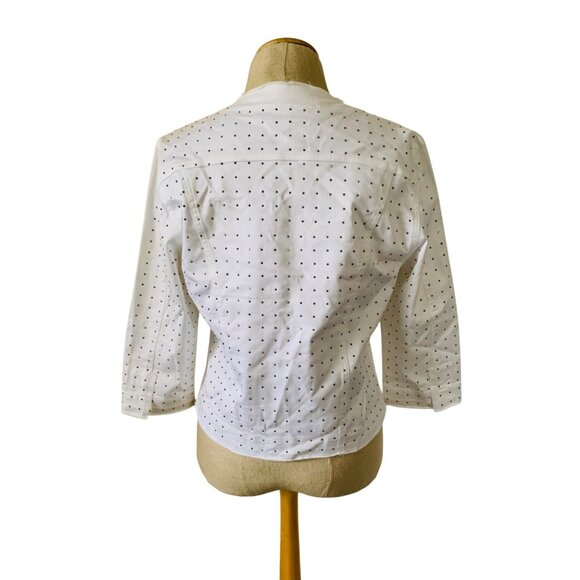 Lulu B Small White Women's Studded Jacket - Picture 4 of 11